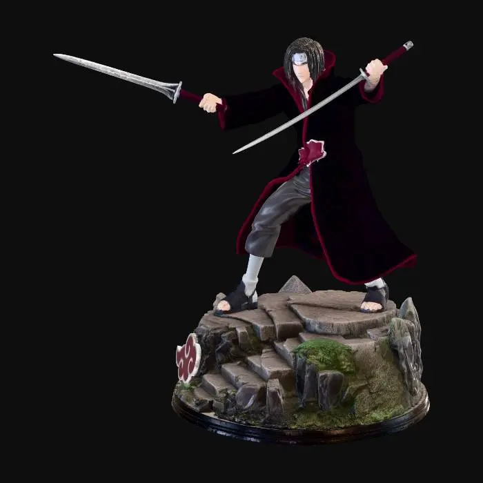3D model for Itachi Uchiha with dual swords
