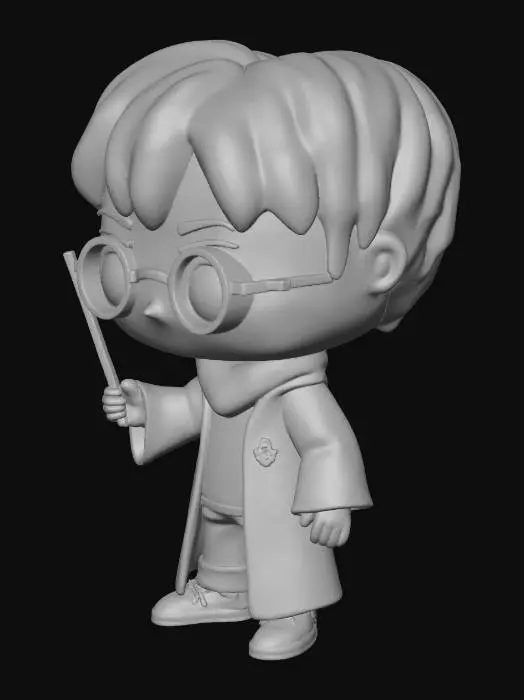 3D model for generar funko con la imagen del nuevo harry potter.