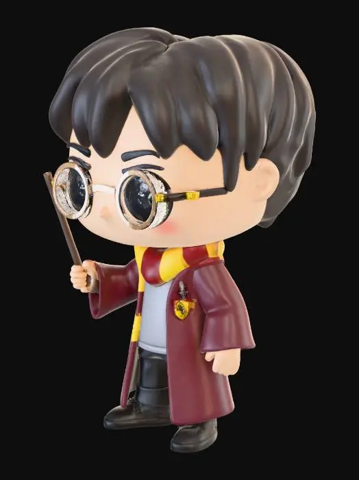 3D model for generar funko con la imagen del nuevo harry potter.