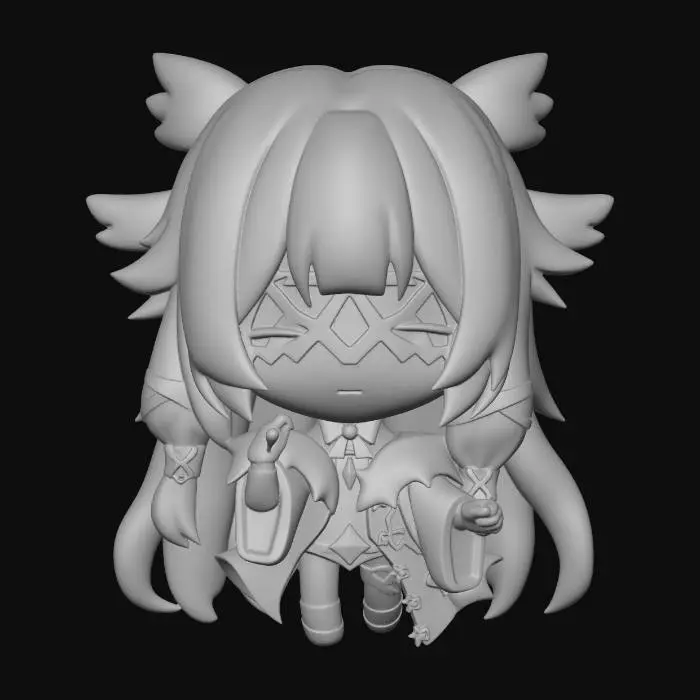 3D model for Chibi Masked Character Sticker