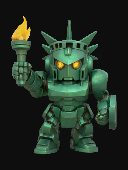 3D model for #AroundTheWorld#, Liberty Mech