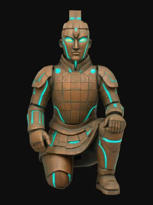 3D model for [China] , #AroundTheWorld#, Cyber Terracotta Guardian