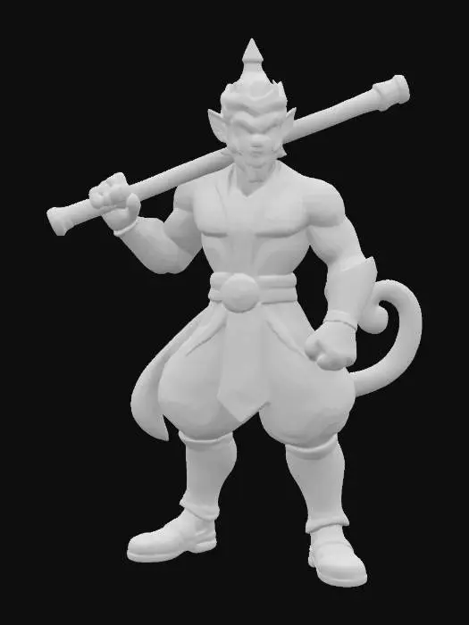 3D model for [China] Porcelain Sun Wukong, #AroundTheWorld#
