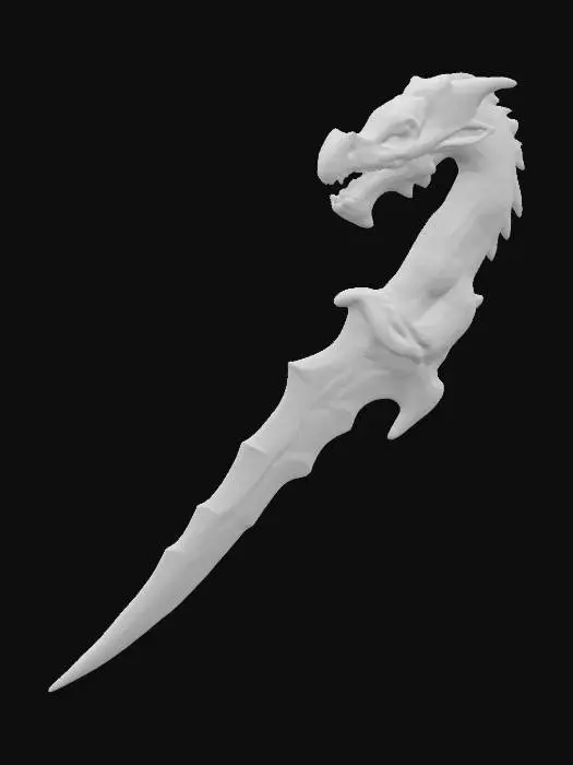 3D model for [Indonesia] Dragonbone Kris (Keris Dagger), #AroundTheWorld#