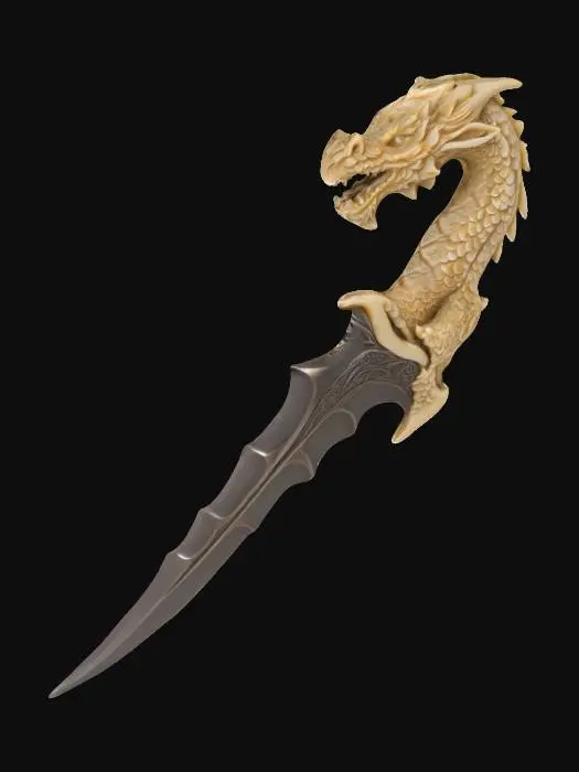 3D model for [Indonesia] Dragonbone Kris (Keris Dagger), #AroundTheWorld#