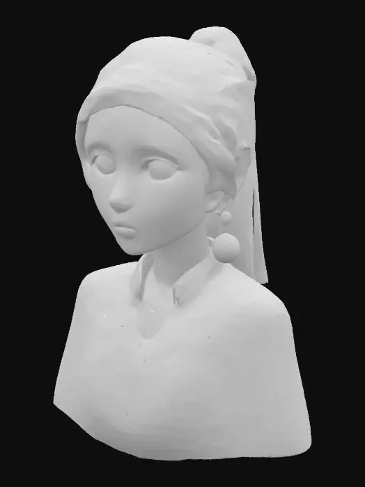 3D model for [Netherlands] Anime Girl with Pearl Earring, #AroundTheWorld#