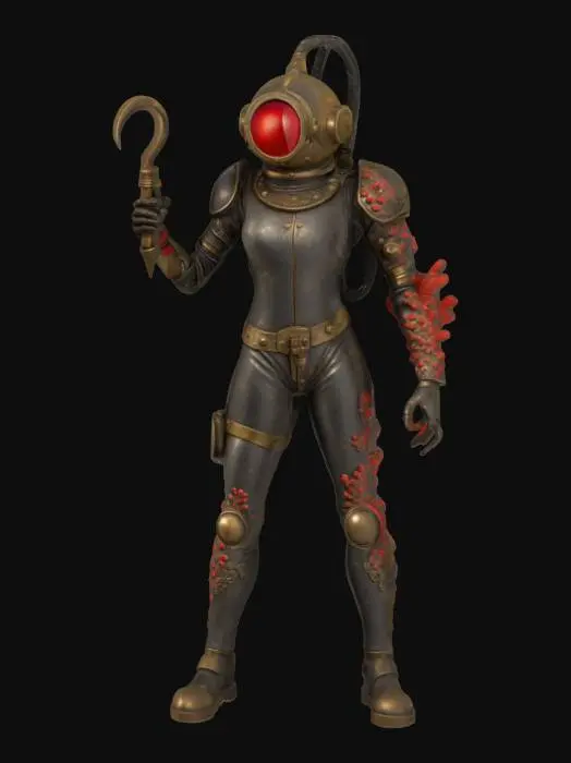 3D model for [Ocean] deep-sea diver, #AroundTheWorld#