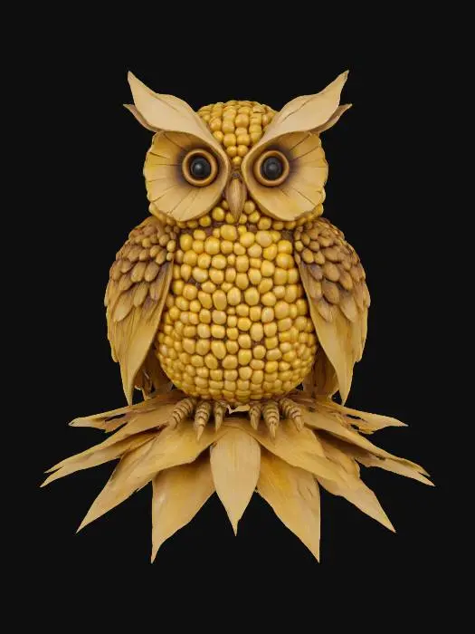 3D model for Legendary Corn Owl , #AroundTheWorld#