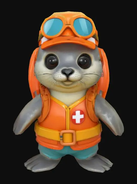 3D model for Lifeguard Seal Pup, #AroundTheWorld#