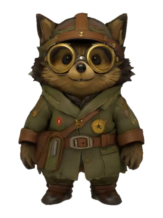 Adventurous hedgehog 3D model, vytvořený pomocí AI