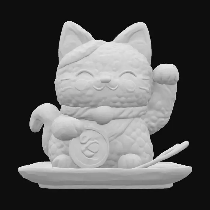 3D model for [Japan] Sushi Lucky Cat, #AroundTheWorld#