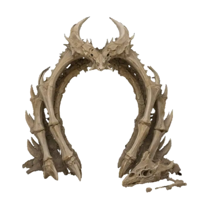 Dragon Bone, #arch# - Vertebrae 3D model, vytvořený pomocí AI