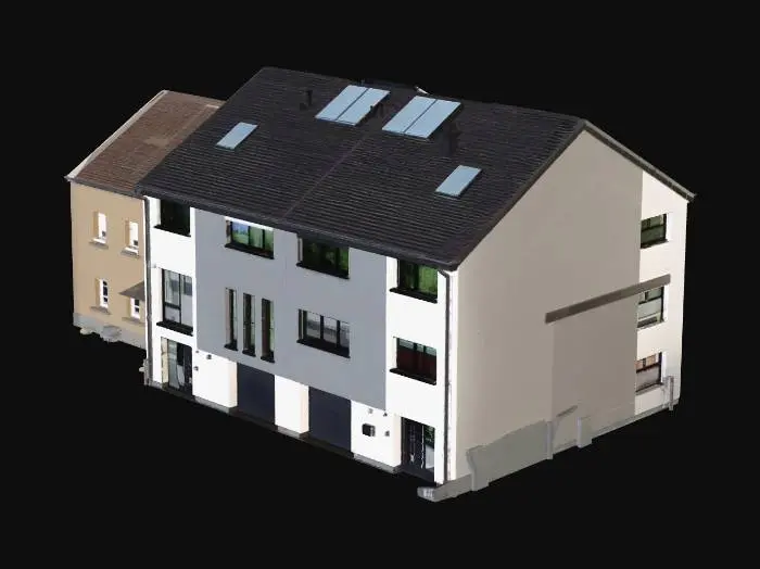 3D model for Modern Townhouse Facade