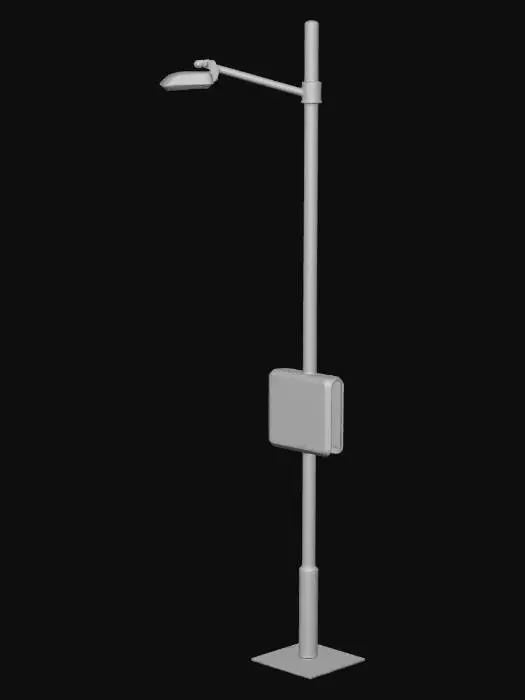 3D model for Street light with pedestrian crossing sign