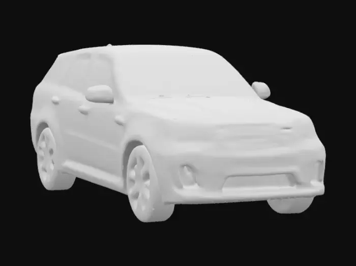 3D model for Range Rover in Blue