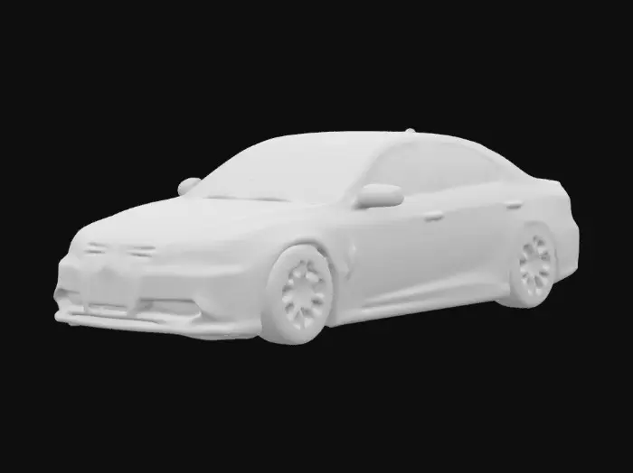 3D model for Red Performance Sedan