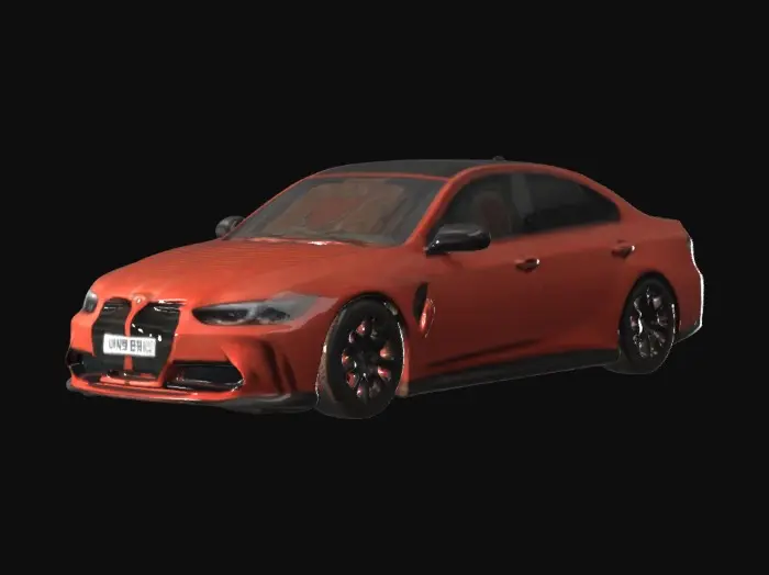 3D model for Red Performance Sedan