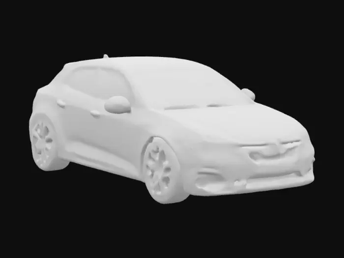 3D model for Yellow Renault Hatchback