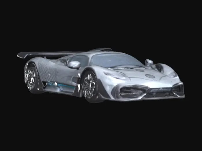3D model for Silver Supercar on Track