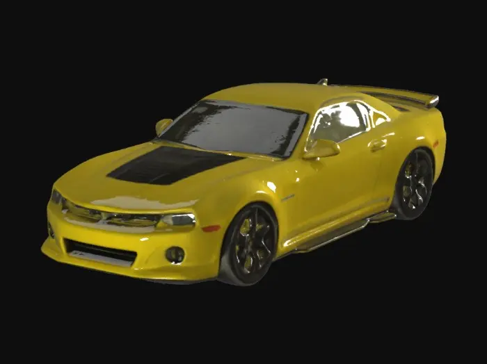 3D model for Yellow Camaro