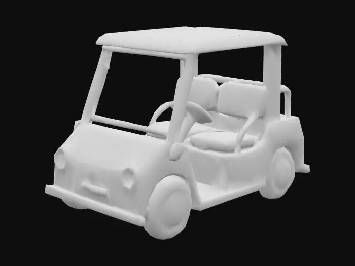 3D model for Low-Poly Golf Car