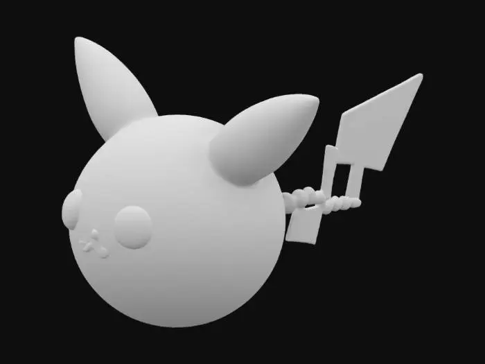 3D model for pikachu bracelet. Only the head is included. It is like a bead