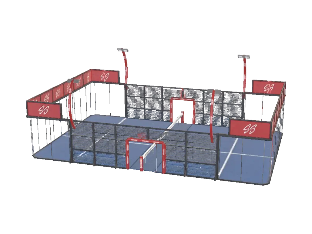 3D-модель Modern Padel Court Design - Tennis, сгенерированная ИИ