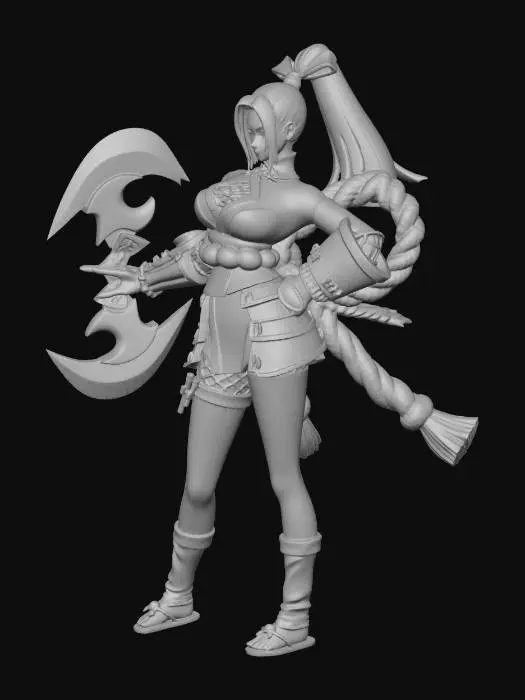 3D model for Warrior of the Scarlet Blade