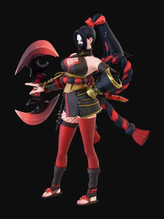 3D model for Warrior of the Scarlet Blade