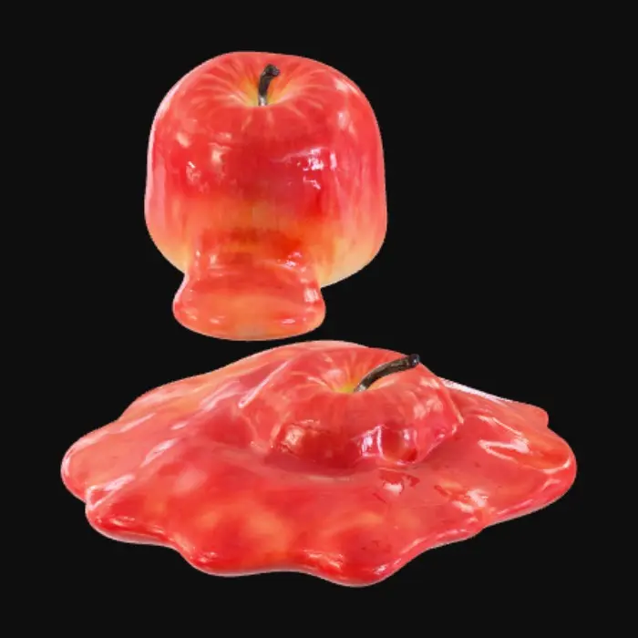 3D model for Melted and Intact Red Apples