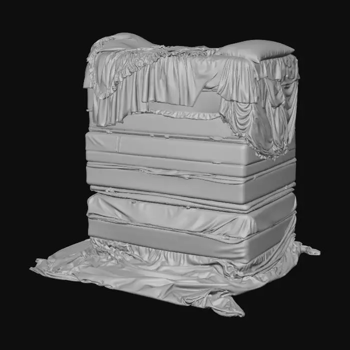 3D model for Stack of Pink Mattresses