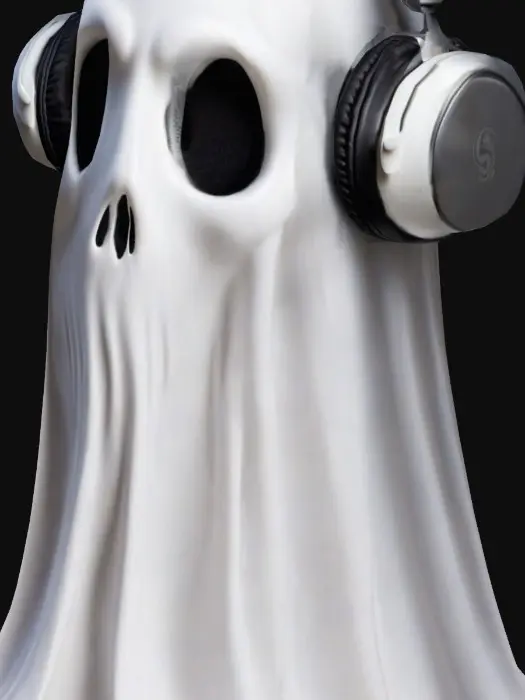 3D model for Ghost face headphone stand without headpjone