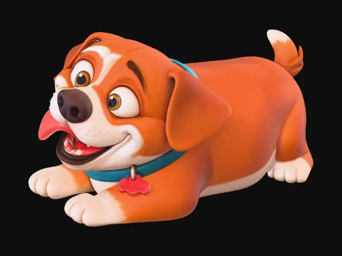 3D model for Playful Pup