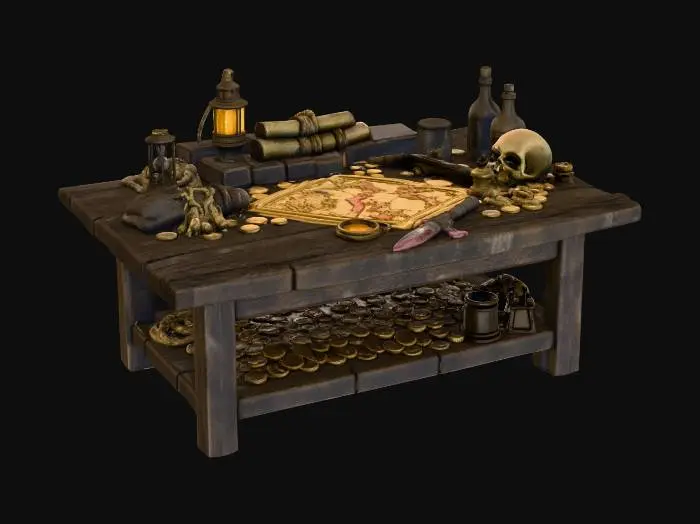 3D model for Pirate's Treasure Desk