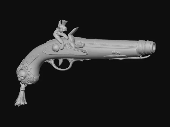 3D model for Ornate Flintlock Pistol