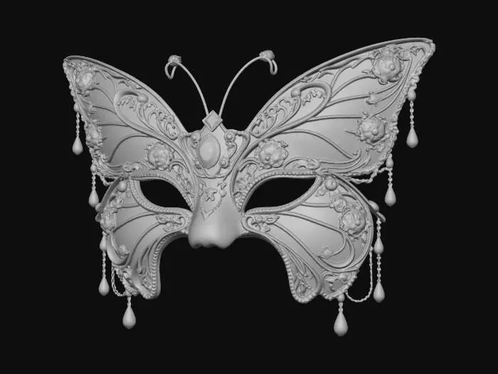 3D model for Gilded Butterfly Masquerade Mask