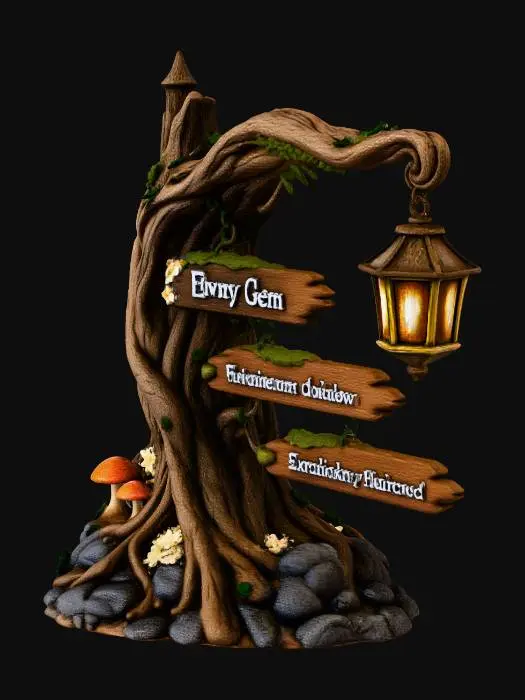 3D model for Whimsical Woodland Signpost