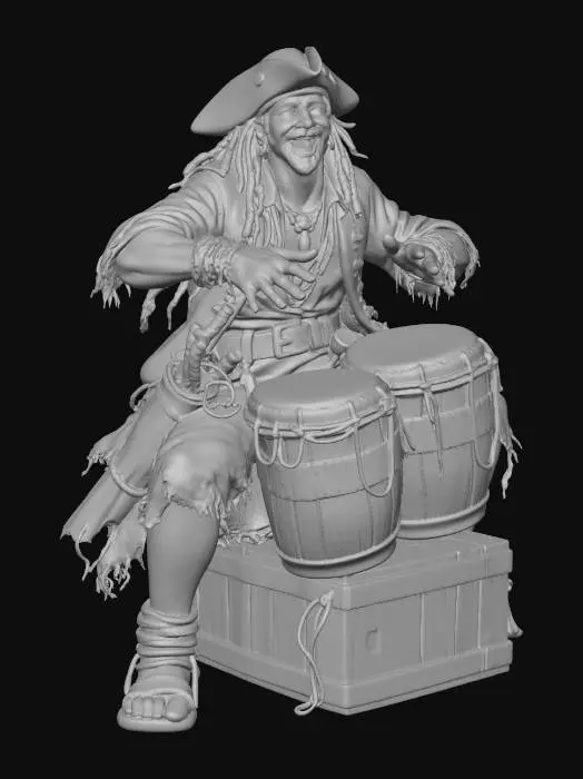3D model for Pirate Drummer's Rhythm