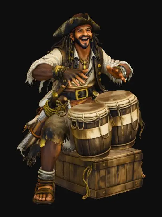 3D model for Pirate Drummer's Rhythm