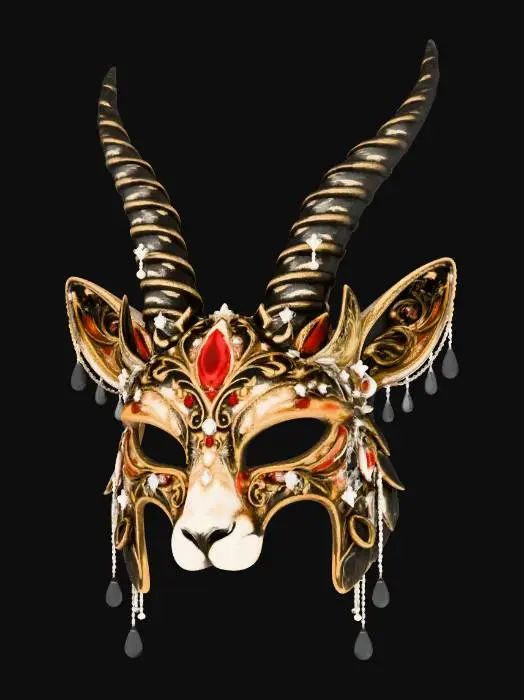 3D model for Gilded Gazel Masquerade Mask