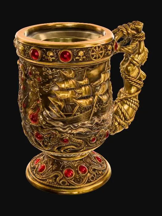 3D model for Gilded Galleon Sea Battle Goblet