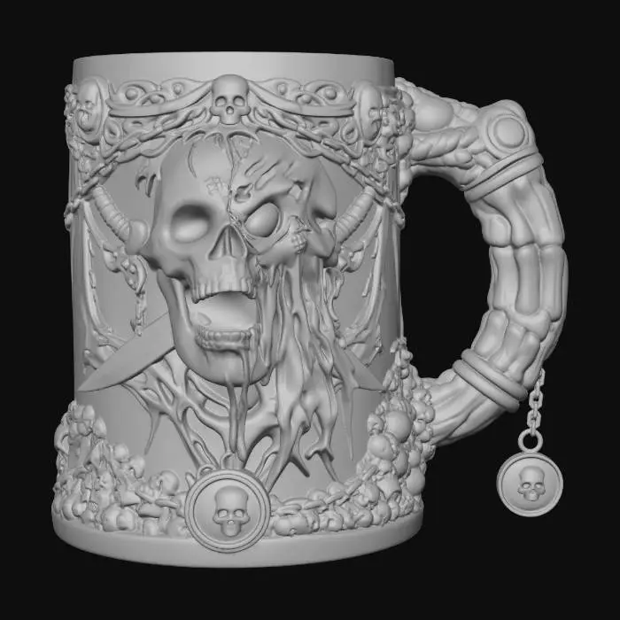 3D model for Skull Chalice of the black spot