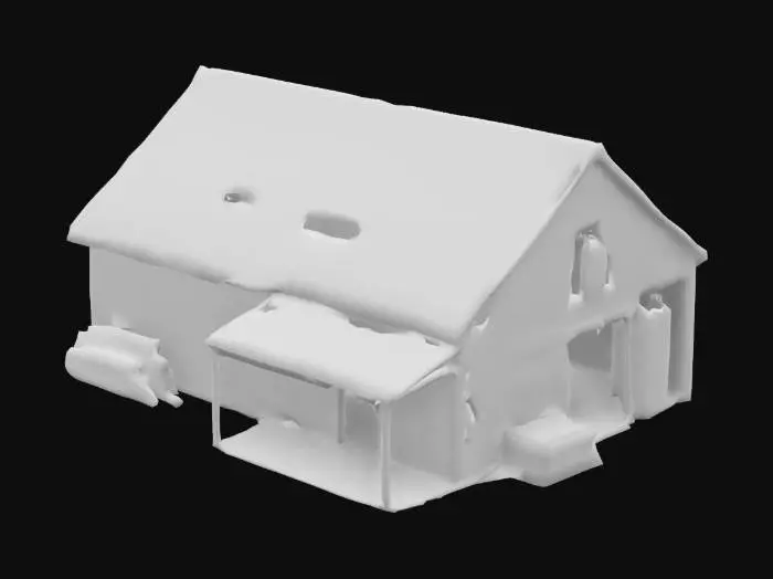 3D model for Weathered Barn and Firewood