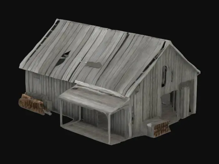 3D model for Weathered Barn and Firewood