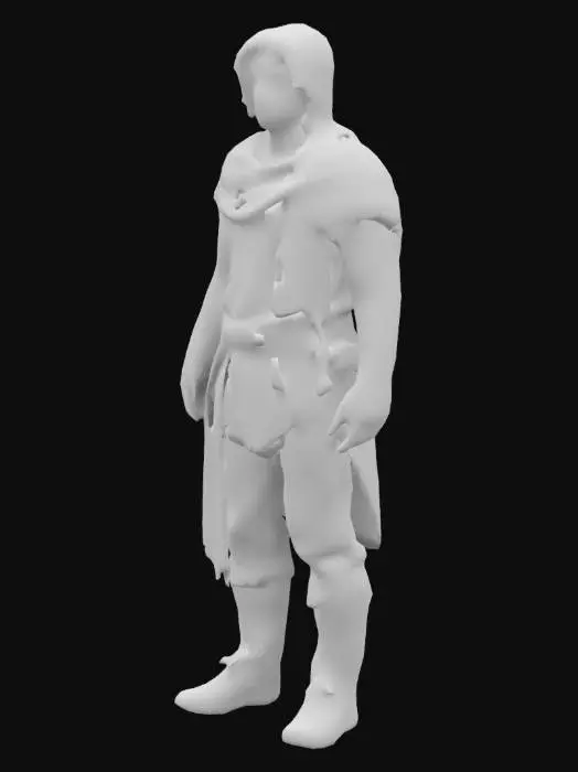 3D model for medieval 14th century outlaw, no weapon
, #hard surface#