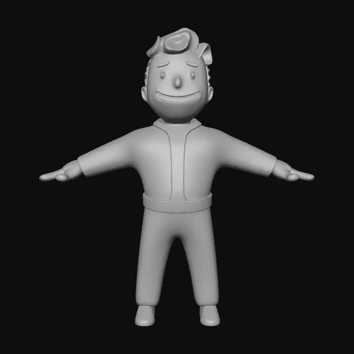 3D model for Vault Boy A Pose Figure Standing
