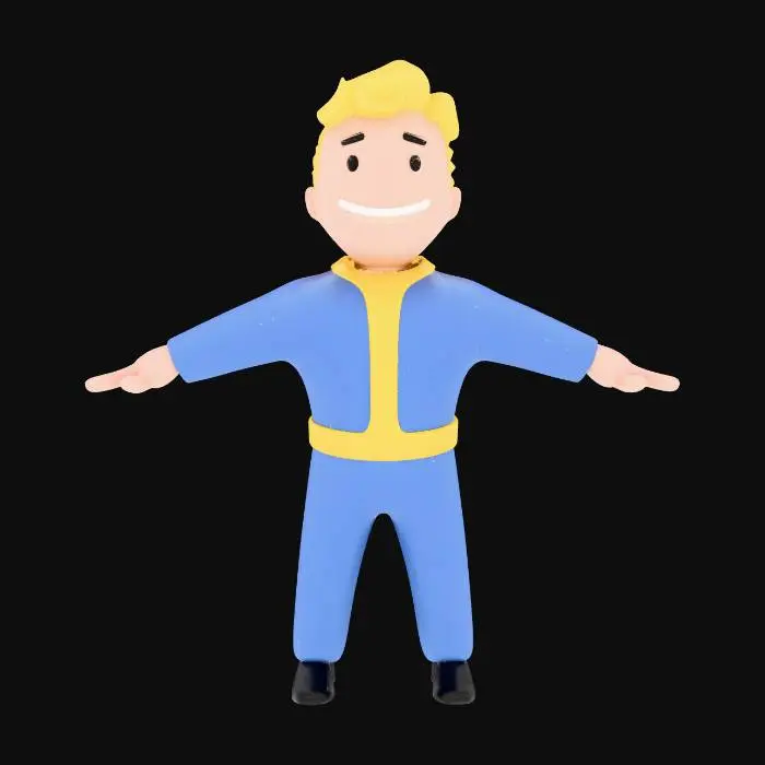 3D model for Vault Boy A Pose Figure Standing