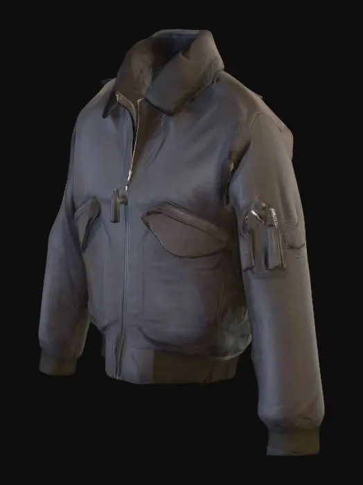 3D model for Black Bomber Jacket