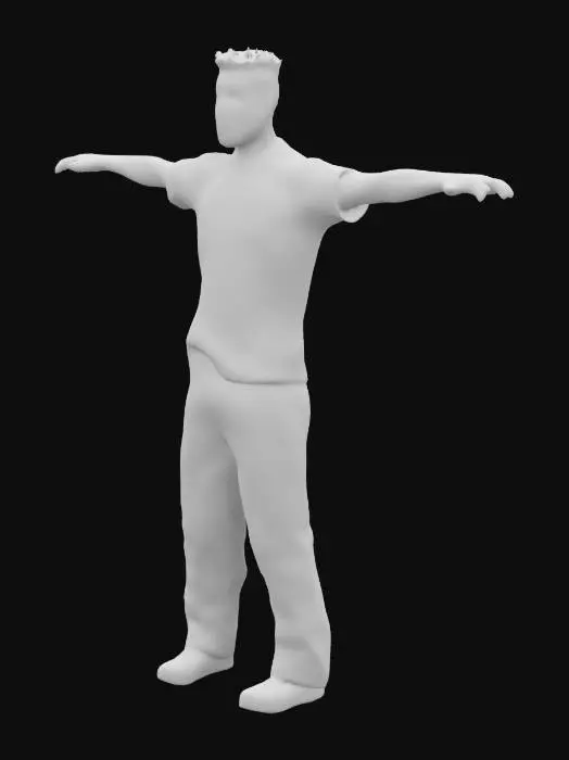 3D model for T pose realistic brad pitt person