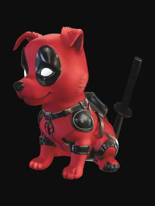 3D model for Crimson Guardian Pup